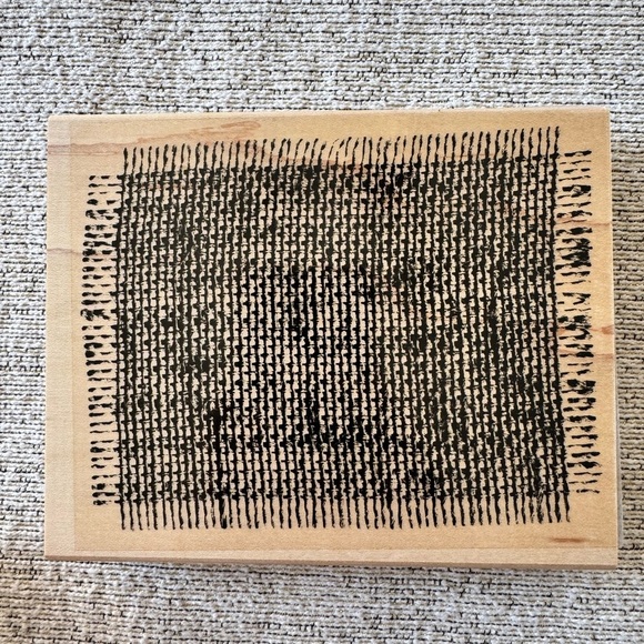 Stampin Up Burlap red rubber stamp NWOT - Picture 1 of 2